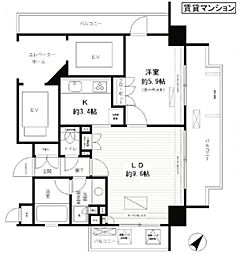 ヴィーナ・パルテール 10階1LDKの間取り