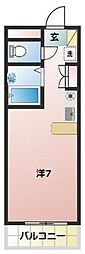 ラフィーネ寿 3階ワンルームの間取り