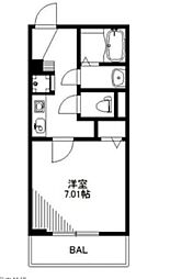 Ones Stage上落合V 2階1Kの間取り