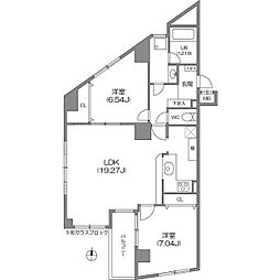 フイユ・ドール目白 2LDKの間取図画像