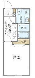 都営大江戸線 落合南長崎駅 徒歩4分の賃貸マンション 3階1Kの間取り