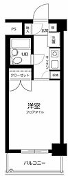 モナークマンション武蔵新城2 1Kの間取図画像