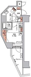 ハーモニーレジデンス三田 ワンルームの間取図画像