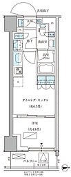 パークアクシス品川天王洲アイル 1DKの間取図画像