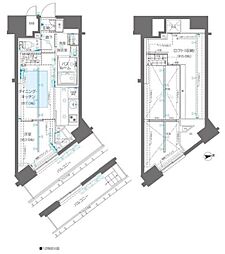 ZOOM新宿御苑前 1DKの間取図画像