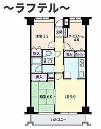 ルテシア新狭山 3LDKの間取図画像
