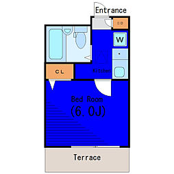 都営浅草線 中延駅 徒歩3分の賃貸マンション 1階1Kの間取り
