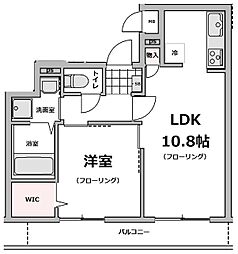 都営新宿線 船堀駅 徒歩10分の賃貸マンション 2階1LDKの間取り
