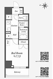 AlphaPrime東陽町 1Kの間取図画像