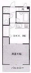 サンコーポ 1DKの間取図画像