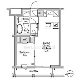 イプセ白金台 1LDKの間取図画像