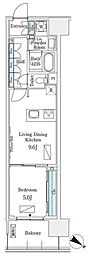 ロイヤルパークス有明 1LDKの間取図画像