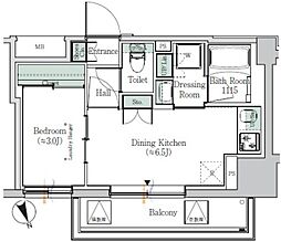 ワンルーフレジデンス浅草橋 7階1DKの間取り