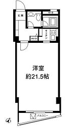H&M南青山イースト ワンルームの間取図画像