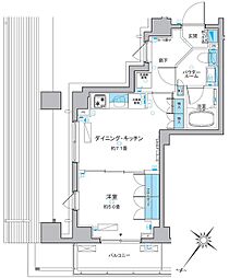 ルフォンプログレ中野富士見町 1DKの間取図画像