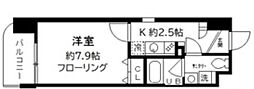 ファインクレスト赤羽 1Kの間取図画像