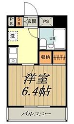 マンション清山 1Kの間取図画像
