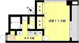 グランファミリア 1階1Kの間取り