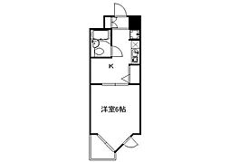 ヘリオス378立川 3階1DKの間取り