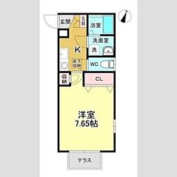 DA-SEED1 1Kの間取図画像