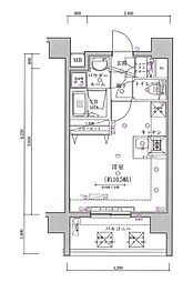 スパシエベルタ横浜 ワンルームの間取図画像