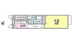PLAZA 1階1Kの間取り
