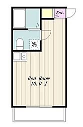 Relaxon 1階ワンルームの間取り