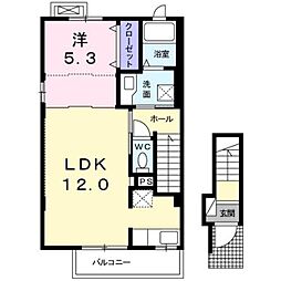 アルファグランメール 1LDKの間取図画像