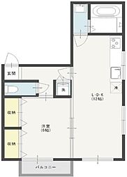 エスアイハイム 1LDKの間取図画像