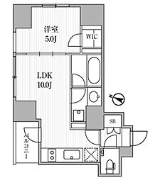 ディームス大手町ノース 7階1LDKの間取り
