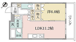 へーベルヴィレッジ上大岡 1LDKの間取図画像