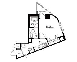 新宿ヤマトビル 8階1Kの間取り