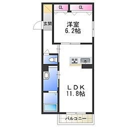 Grace 1LDKの間取図画像