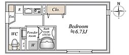 LiveFlat巣鴨 1Kの間取図画像