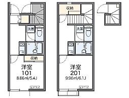 レオネクスト成城壱番館 1Kの間取図画像