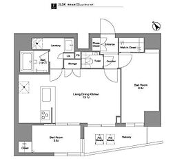ＢＰＲレジデンス田端 11階2LDKの間取り