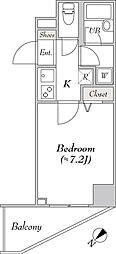 MYRIARESIDENCE白金台ヒルズ 1Kの間取図画像