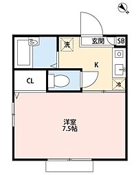 コースト京葉 1Kの間取図画像