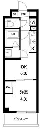アーバンパーク蒲田南1 1DKの間取図画像