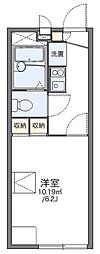 レオパレスフォンターナ 2階1Kの間取り