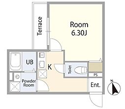 エテルノヴァローレ川口 1階1Kの間取り