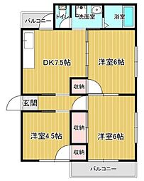 間取図画像 3DK