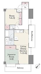 パークハイツ駒込 2LDKの間取図画像