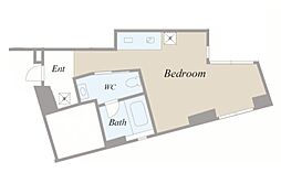 Grande Bene 3階ワンルームの間取り