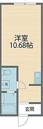 八王子エスプリ ワンルームの間取図画像