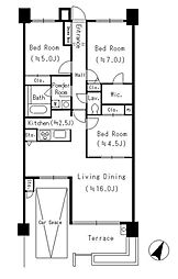 ParkCube平和台 3LDKの間取図画像