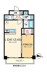 ヴィオラコート 1LDKの間取図画像