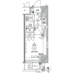 セジョリ蒲田 2階1Kの間取り