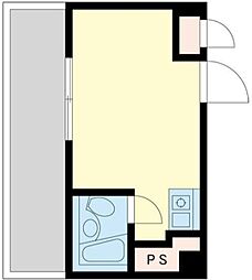 プレジデントハイツ五反田 10階ワンルームの間取り
