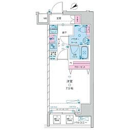ジェノヴィア上野2スカイガーデン 1Kの間取図画像